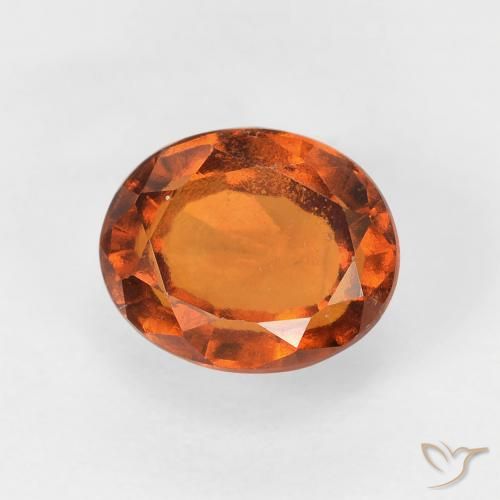 1.20ct Natürlicher tieforange Hessonit-Granat, Oval, VVS-VS