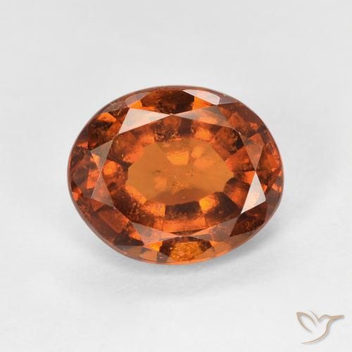 2.38ct Natürlicher Medium Dark-Orange Hessonit-Granat, Oval, VS-SI