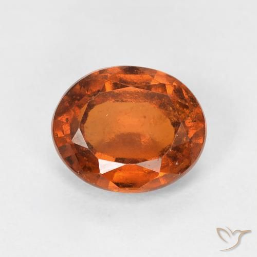 1.42ct Natürlicher Medium Dark-Orange Hessonit-Granat, Oval, VS-SI