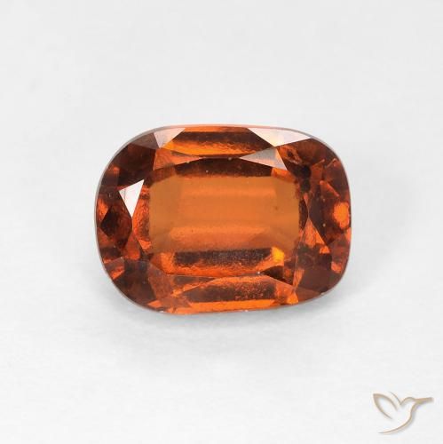 1.98ct Natürlicher rötlich-orange Hessonit-Granat, Kissen, VVS-VS