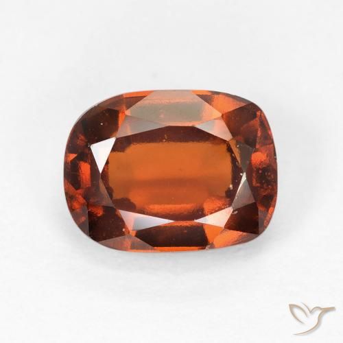 2.60ct Natürlicher rötlich-orange Hessonit-Granat, Kissen, VVS-VS