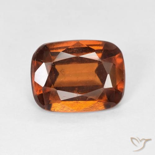 2.44ct Natürlicher rötlich-orange Hessonit-Granat, Kissen, VS-SI