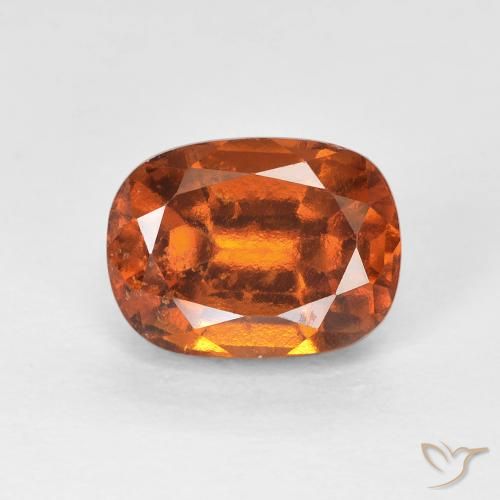 2.27ct Natürlicher tieforange Hessonit-Granat, Kissen, VS-SI