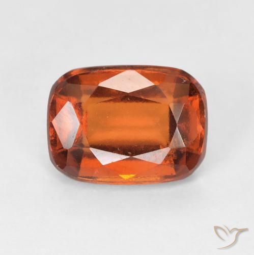 2.08ct Natürlicher Feuerorange Hessonit-Granat, Kissen, VS-SI