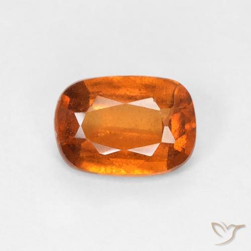 0.94ct Natürlicher tieforange Hessonit-Granat, Kissen, VS-SI