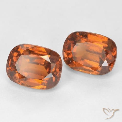 4.46 ct natürliche tieforange Hessonit-Granat-Edelsteine, Kissen, VS
