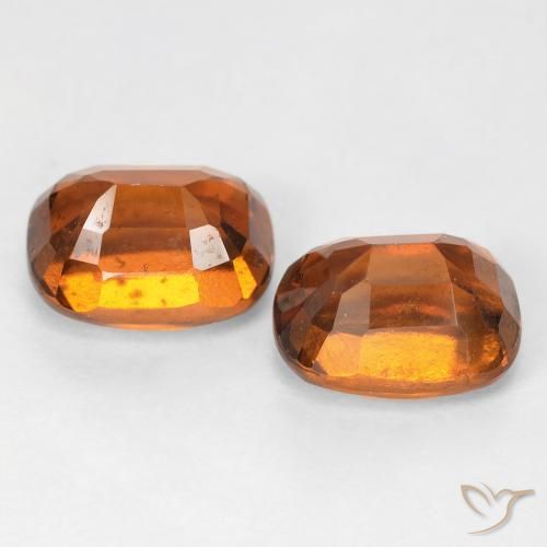 4.46 ct natürliche tieforange Hessonit-Granat-Edelsteine, Kissen, VS