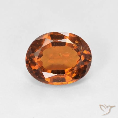 1.55ct Natürlicher Dunkelorange Hessonit-Granat, Oval, VS