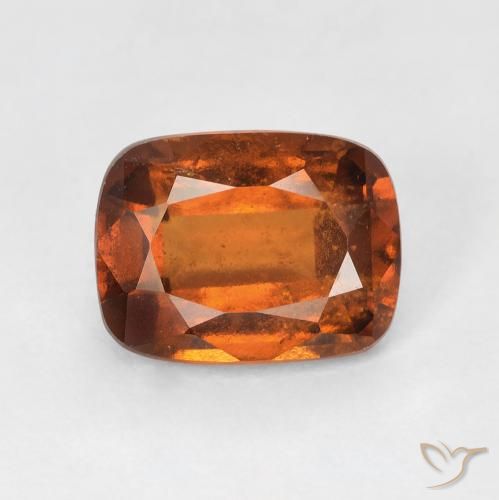 2.60ct Natürlicher tieforange Hessonit-Granat, Kissen, VS-SI
