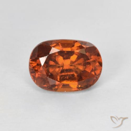 1.24ct Natürlicher Mittelorange Hessonit-Granat, Oval, VS
