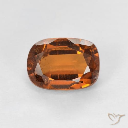 1.36ct Natürlicher tieforange Hessonit-Granat, Kissen, VS