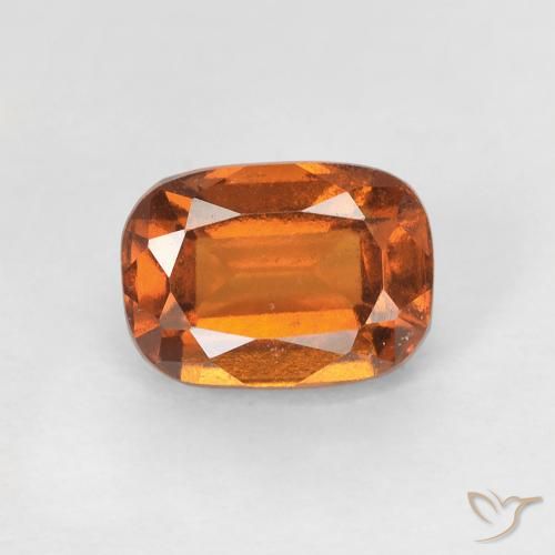 1.34ct Natürlicher tieforange Hessonit-Granat, Kissen, VS