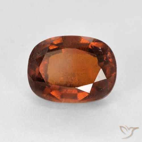 2.42ct Natürlicher tieforange Hessonit-Granat, Kissen, VS-SI