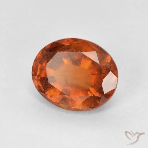 1.50ct Natürlicher tieforange Hessonit-Granat, Oval, VS