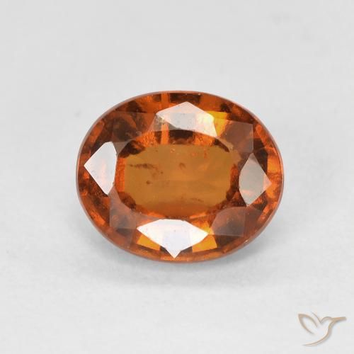 1.45ct Natürlicher Medium Dark-Orange Hessonit-Granat, Oval, VS