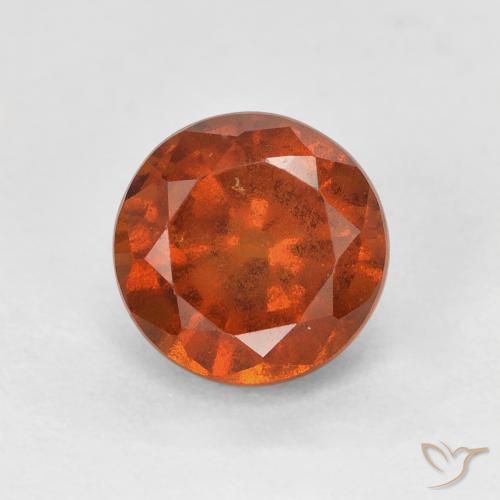 2.06ct Natürlicher rötlich-orange Hessonit-Granat, Runden, VS