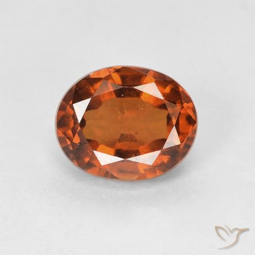 1.29ct Natürlicher rötlich-orange Hessonit-Granat, Oval, VS