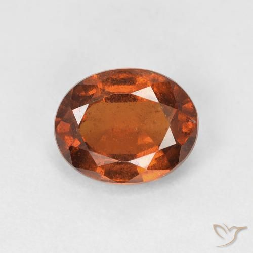 1.67ct Natürlicher Medium Dark-Orange Hessonit-Granat, Oval, VS