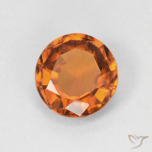 1.10ct Natürlicher Mittelorange Hessonit-Granat, Runden, VVS-VS