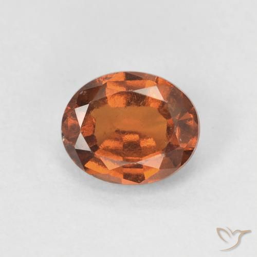 1.23ct Natürlicher Medium Dark-Orange Hessonit-Granat, Oval, VVS-VS