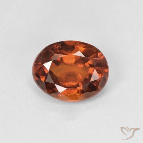 1.23ct Natürlicher tieforange Hessonit-Granat, Oval, VVS-VS