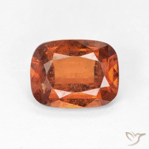 2.35ct Natürlicher rötlich-orange Hessonit-Granat, Kissen, VS-SI
