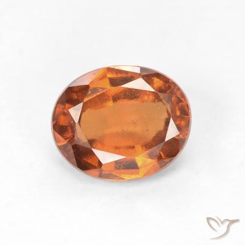 1.26ct Natürlicher Mittelorange Hessonit-Granat, Oval, VS