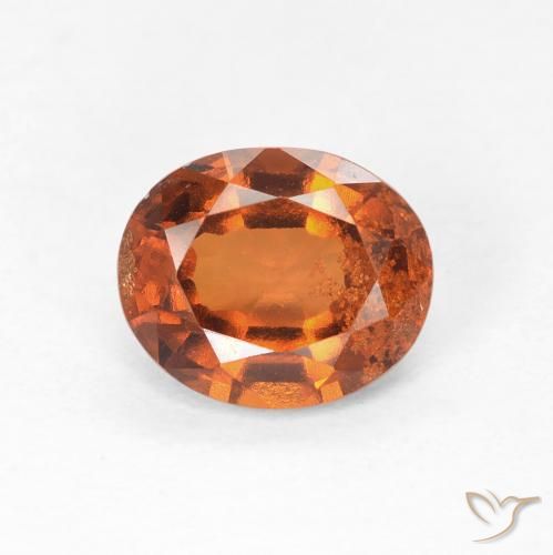 1.46ct Natürlicher tieforange Hessonit-Granat, Oval, VS-SI