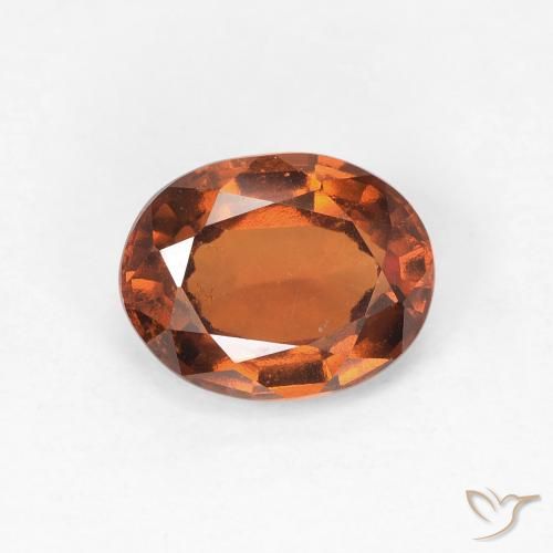 1.42ct Natürlicher Medium Dark-Orange Hessonit-Granat, Oval, VVS-VS