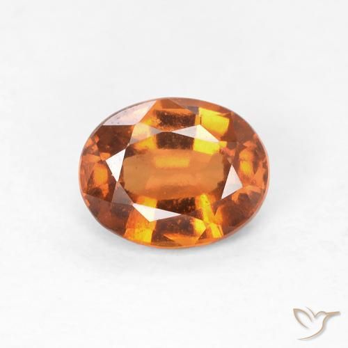 0.99ct Natürlicher Mittelorange Hessonit-Granat, Oval, VVS-VS