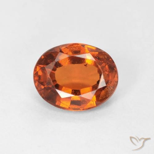 1.29ct Natürlicher rötlich-orange Hessonit-Granat, Oval, VS