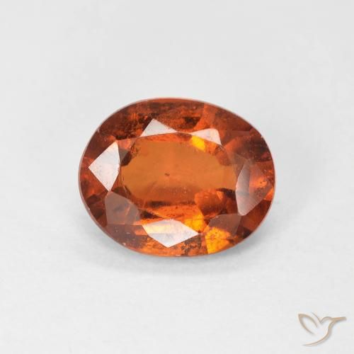 1.39ct Natürlicher Medium Dark-Orange Hessonit-Granat, Oval, VS