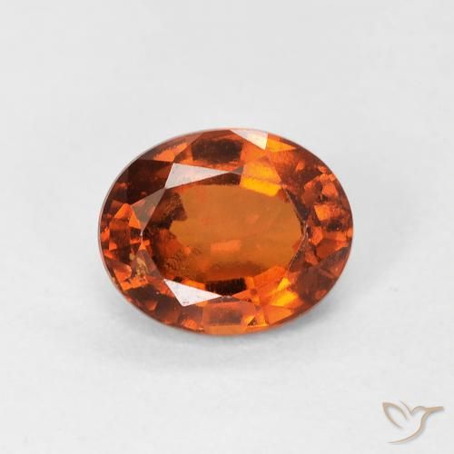 1.03ct Natürlicher rötlich-orange Hessonit-Granat, Oval, VS