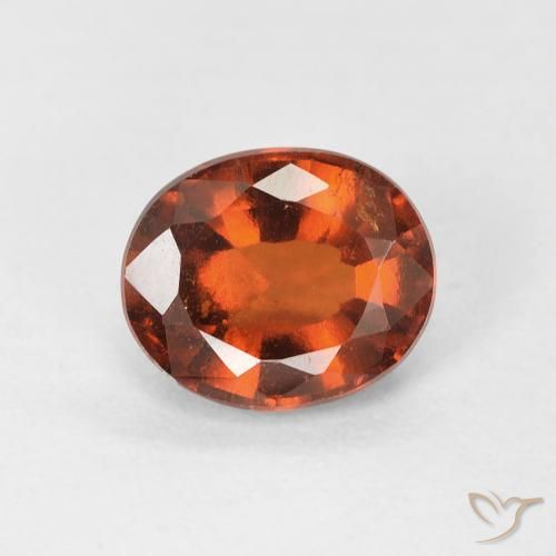1.21ct Natürlicher rötlich-orange Hessonit-Granat, Oval, VS