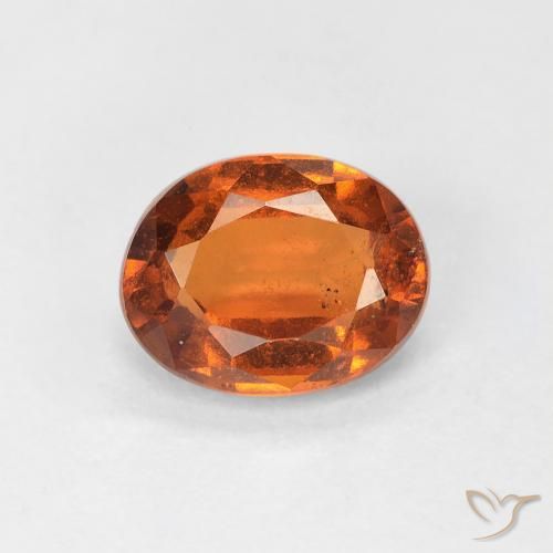 1.24ct Natürlicher Medium Dark-Orange Hessonit-Granat, Oval, VS