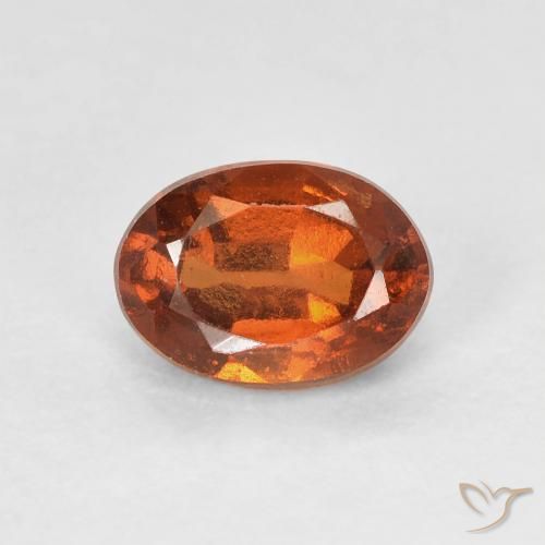 1.16ct Natürlicher rötlich-orange Hessonit-Granat, Oval, VVS-VS
