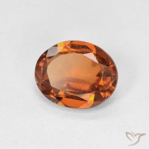 1.52ct Natürlicher rötlich-orange Hessonit-Granat, Oval, VVS-VS