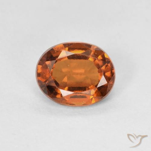 1.22ct Natürlicher rötlich-orange Hessonit-Granat, Oval, VVS-VS