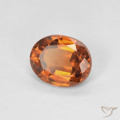 9,17 ctw natürlicher rötlich-orange Hessonit-Granat, Oval, VVS-VS
