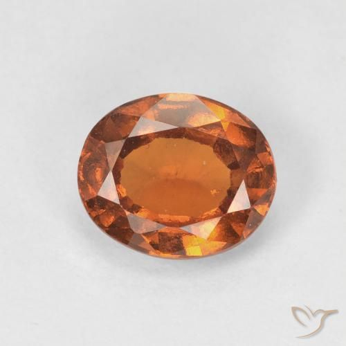1.72ct Natürlicher rötlich-orange Hessonit-Granat, Oval, VVS-VS
