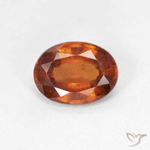 1.35ct Natürlicher Medium Dark-Orange Hessonit-Granat, Oval, VS