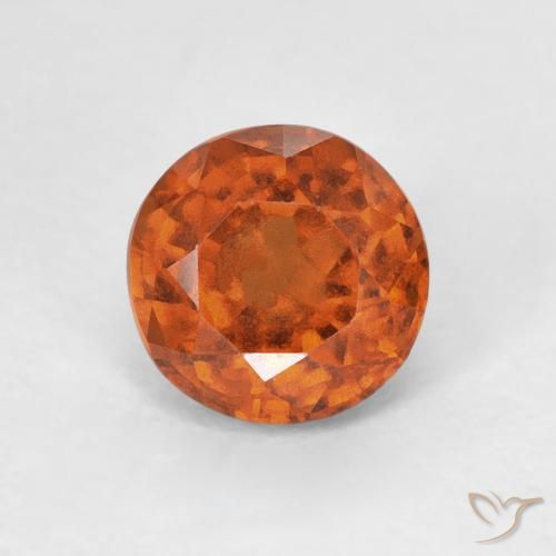 0.98ct Natürlicher Amber Orange Hessonit-Granat, Runden, VVS-VS