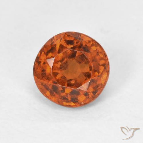 1.00ct Natürlicher Amber Orange Hessonit-Granat, Runden, VVS-VS