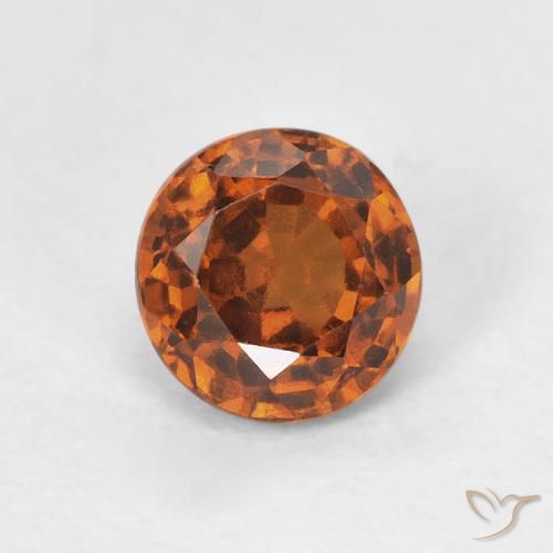 1.02ct Natürlicher tieforange Hessonit-Granat, Runden, VVS-VS