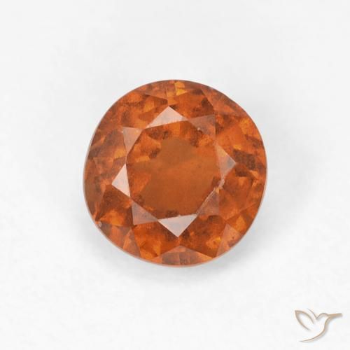 0.86ct Natürlicher Amber Orange Hessonit-Granat, Runden, VVS-VS
