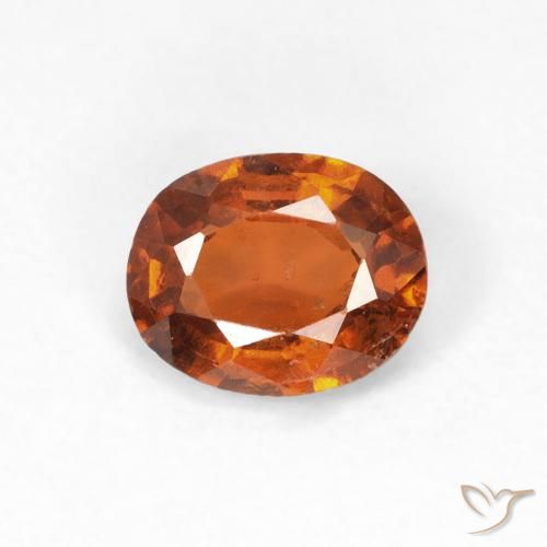0.92ct Natürlicher Medium Dark-Orange Hessonit-Granat, Oval, VS