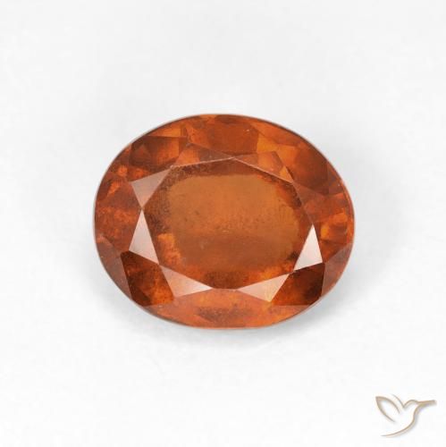 2.15ct Natürlicher Medium Dark-Orange Hessonit-Granat, Oval, VS