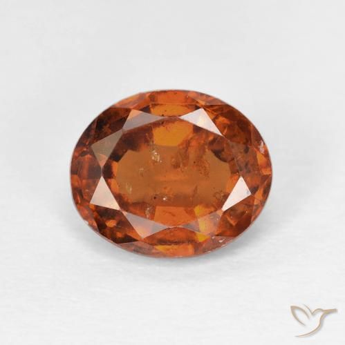 2.12ct Natürlicher tieforange Hessonit-Granat, Oval, VS