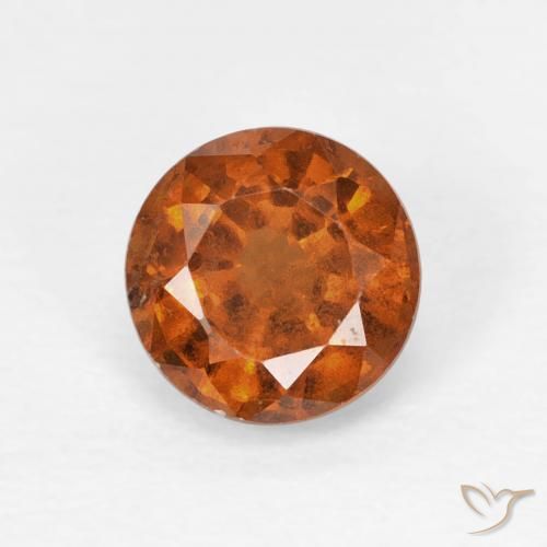 0.94ct Natürlicher tieforange Hessonit-Granat, Runden, VS