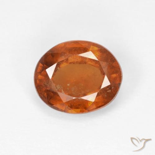 2.12ct Natürlicher Amber Orange Hessonit-Granat, Oval, VS